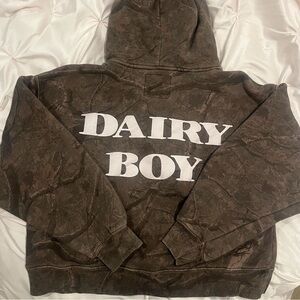 Dairy Boy Pink Puff Logo Hoodie